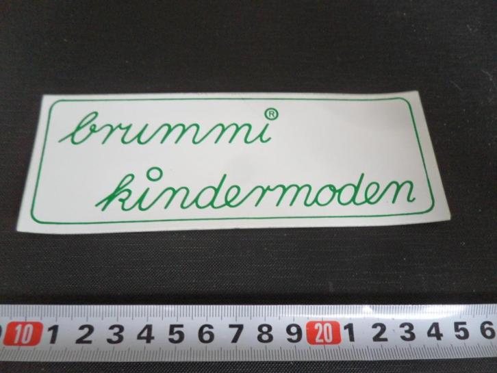 sticker brummi kindermoden, Verzamelen, Stickers, Zo goed als nieuw, Bedrijf of Vereniging, Ophalen