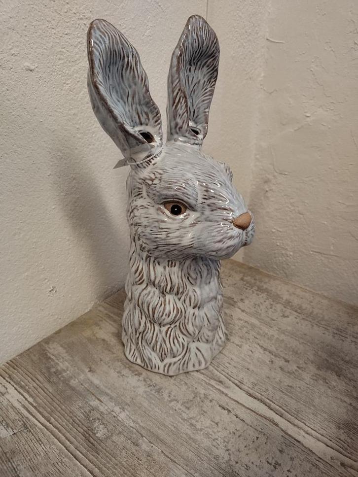 Aardewerk vaas konijn - haas, Huis en Inrichting, Woonaccessoires | Vazen, Nieuw, Aardewerk of Porselein, Ophalen of Verzenden