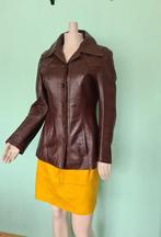 vintage leren jas, Bruin, Alcodin, Ophalen of Verzenden, Maat 36 (S)