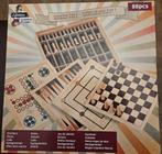 nieuw Spellen o.a. Schaak Dam Backgammon M-E-J-N, Hobby en Vrije tijd, Gezelschapsspellen | Bordspellen, Een of twee spelers, Ophalen of Verzenden