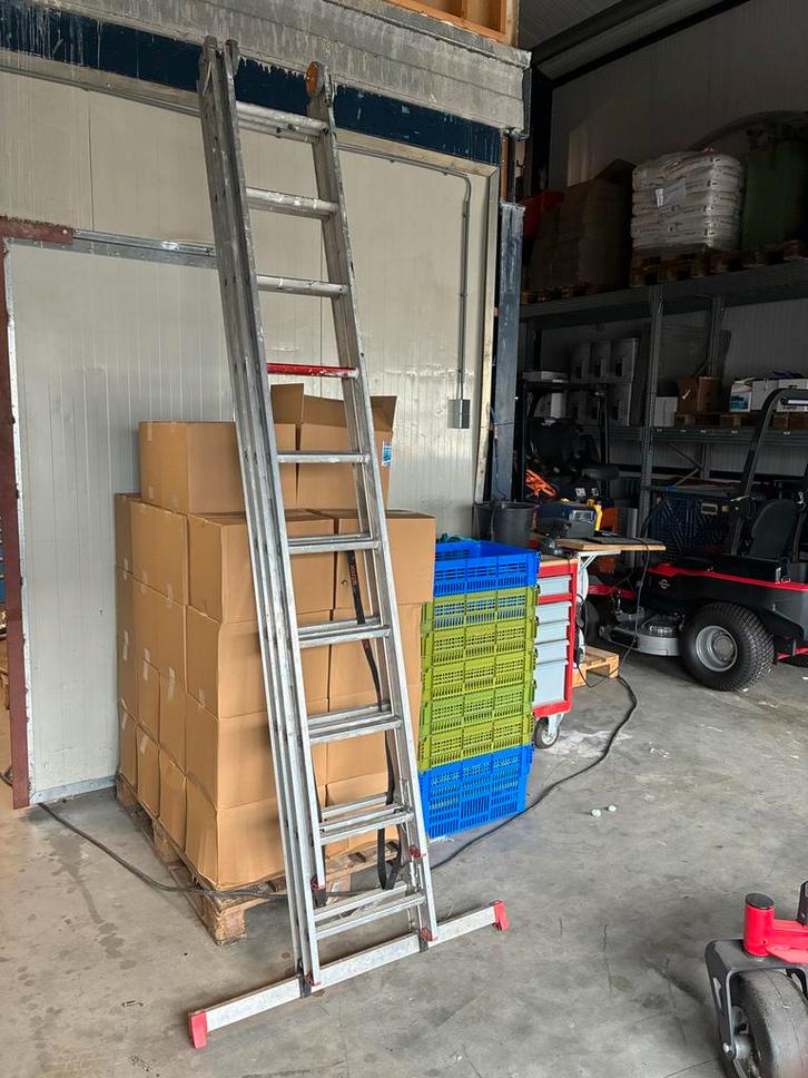 Altrex 3-delige ladder, Doe-het-zelf en Verbouw, Ladders en Trappen, Gebruikt, Ladder, 4 meter of meer, Opvouwbaar of Inschuifbaar