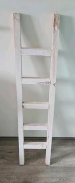 Decoratieve ladder wit hout landelijk, Huis en Inrichting, Zo goed als nieuw, Ophalen, Ladder