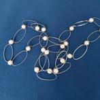 Moderne ketting met parels - 110 cm, Verzenden