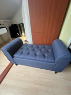 Blauwe Opbergbank, Huis en Inrichting, Banken | Voetenbanken en Poefen, Ophalen, Minder dan 50 cm, Gebruikt, 100 tot 125 cm