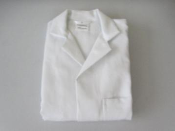 Stofjas drukknoopsluiting WIT maat 46 - 48 - 50 OP = OP beschikbaar voor biedingen