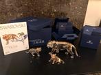 Nieuwstaat swarovski tijger met 2 jonge welpen jaarstuk 2010, Verzamelen, Swarovski, Ophalen of Verzenden, Zo goed als nieuw, Figuurtje