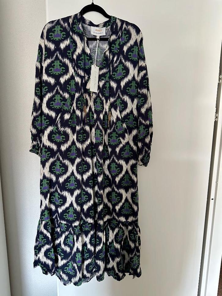 Jurk M/L Shoeby Eksept  by Lonneke Nooteboom, Kleding | Dames, Jurken, Zo goed als nieuw, Maat 42/44 (L), Groen, Onder de knie