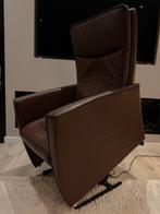 Prominent Sta Op stoel bruin leer, Huis en Inrichting, Fauteuils, Ophalen, Minder dan 50 cm, Minder dan 75 cm, Leer