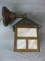 oud koperen lamp wandlamp, Antiek en Kunst, Ophalen of Verzenden