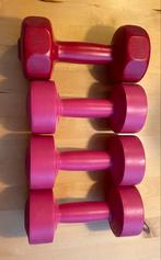 Kettler Gewichten 1,5 kg 4x  roze bordeaurood, Ophalen of Verzenden, Gebruikt, Armen, Dumbbell