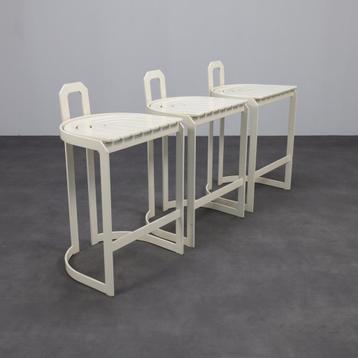 Set of 3 Postmodern Barstools by Almillmö, 1980s beschikbaar voor biedingen