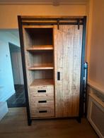 Wandkast mango houtlook/metaal, Huis en Inrichting, Kasten | Boekenkasten, Ophalen, Gebruikt, 100 tot 150 cm, Metaal