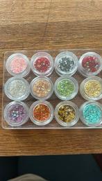 Nailart box sterretjes  12 verschillende kleuren, Ophalen of Verzenden, Nieuw, Overige kleuren, Handen en Nagels