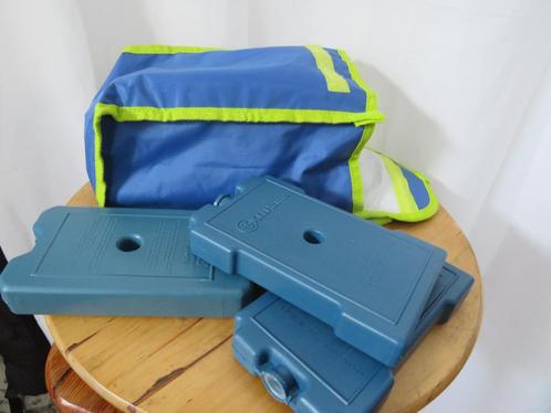 blauw neon  koeltasje met 3 koelelementen, Caravans en Kamperen, Koelboxen, Zo goed als nieuw, Koeltas, Koelelement, Ophalen