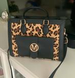 Stijlvolle Handtas met Luipaardprint, Ophalen of Verzenden, Nieuw, Zwart, Handtas