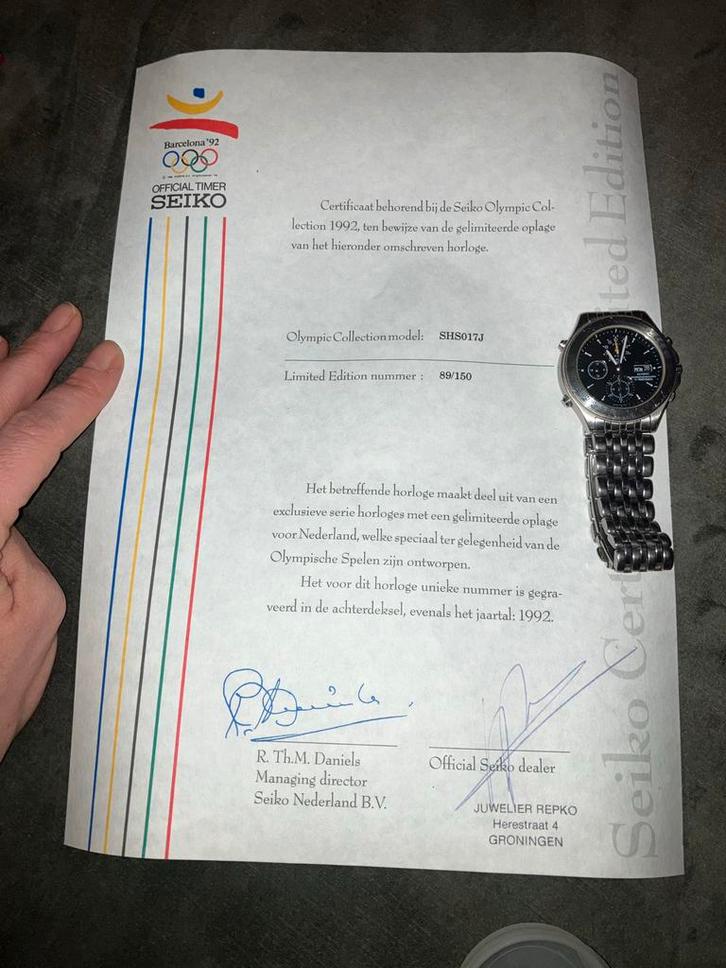 Seiko Olympic Collection 1992 - Verzamelobject, Sieraden, Tassen en Uiterlijk, Horloges | Dames, Gebruikt, Overige merken, Ophalen of Verzenden