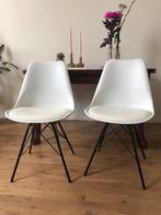 4 witte stoelen kick collection, Kunststof, Ophalen of Verzenden, Wit, Zo goed als nieuw