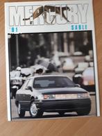 Glossy Folder Mercury Sable 1991, Ford, Ophalen of Verzenden, Zo goed als nieuw, Mercury
