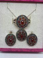 Zilveren Set met Carneool (925 Zilver), Ophalen, Zilver