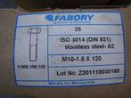 RVS bouten  10mm lengte  120/130 mm, Doe-het-zelf en Verbouw, 100 tot 250 mm, Verzenden, Nieuw, Rvs