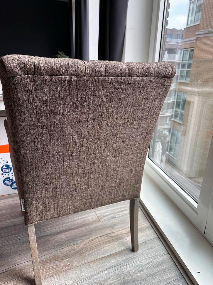 Richmond Interiors Eethoek met 4 Stoelen, Huis en Inrichting, Stoelen, Gebruikt, Vier, Stof, Bruin, Ophalen