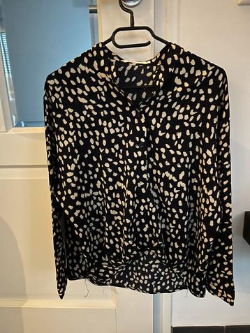 EMILIE collecton dames blouse top zgan mt 36 = S blauw / wit beschikbaar voor biedingen
