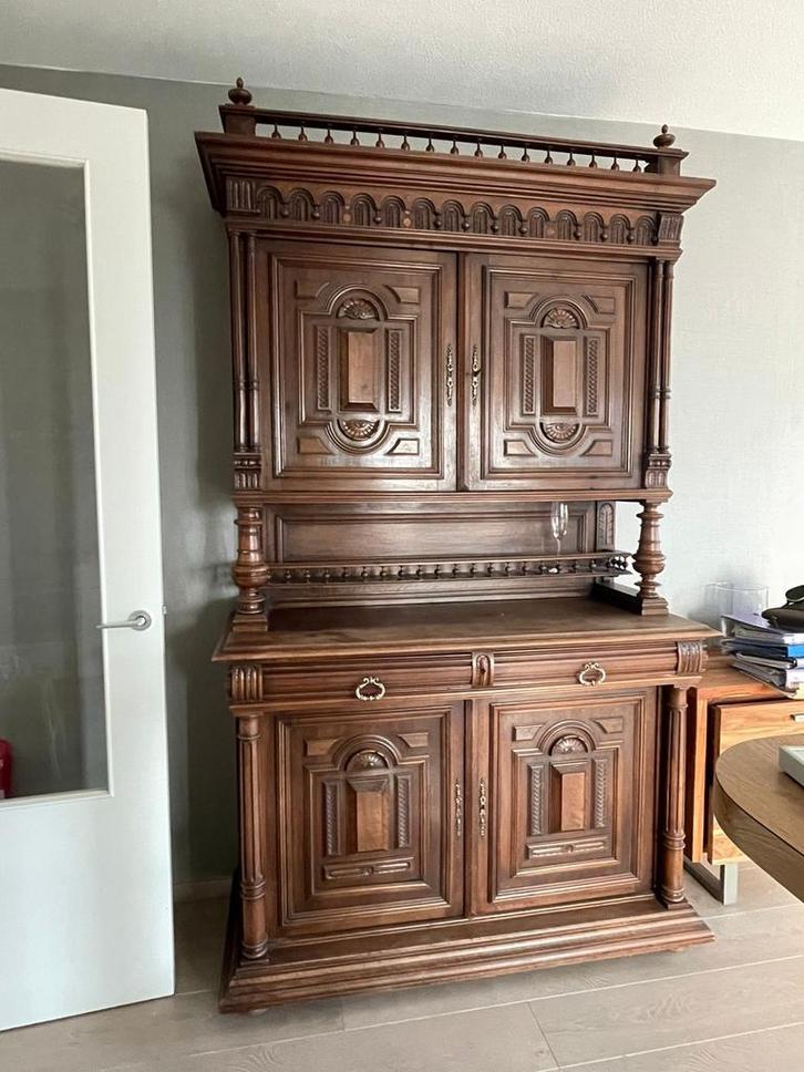 Antiek Walnoten Buffet/Dressoir - 19e Eeuw, Antiek en Kunst, Antiek | Meubels | Kasten, Ophalen of Verzenden