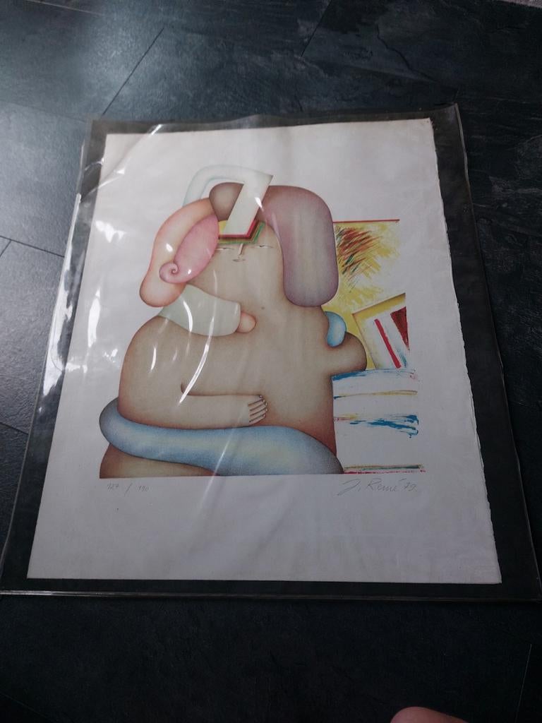 Litho van Jörg Remé, Prent 190, Ophalen of Verzenden