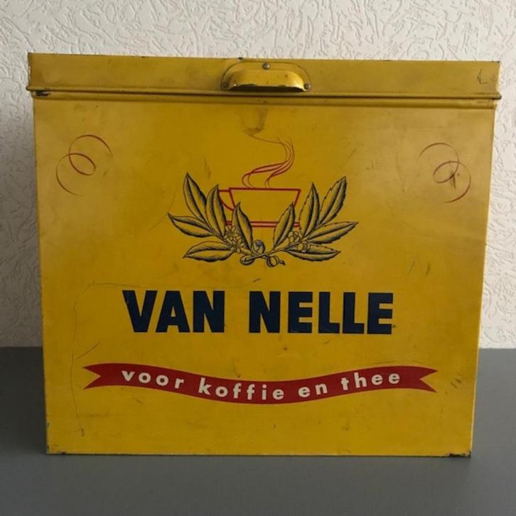 Van Nelle 'koffie en thee' ....winkelblik, Verzamelen, Blikken, Gebruikt, Koffie, Van Nelle, Ophalen of Verzenden