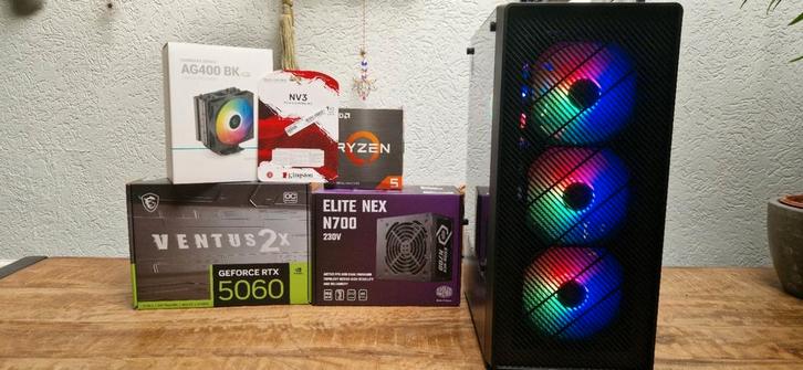 🔥GamePC Ryzen 5 5600X | RTX 5060 | 32GB 3600MHz | 1TB SSD🔥, Computers en Software, Desktop Pc's, Zo goed als nieuw, 4 Ghz of meer