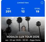 Rosalía - Lux 22 April - 2 seats, Tickets en Kaartjes, Twee personen, April