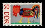 postzegel 980 DDR kindertekening Haan, Postzegels en Munten, Ophalen of Verzenden, DDR, Gestempeld