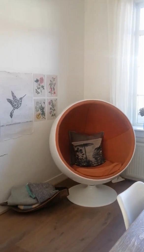Ball Chair prachtig oranje exemplaar, Huis en Inrichting, Fauteuils, Gebruikt, Ophalen of Verzenden