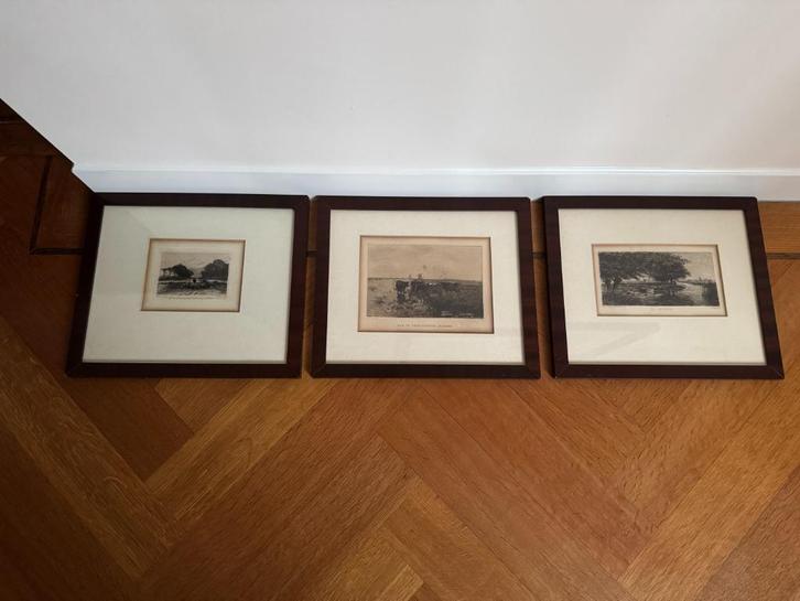 Prenten / Gravures Vreeland, Hilversum Baarn, Abcoude, Antiek en Kunst, Kunst | Etsen en Gravures, Ophalen of Verzenden