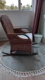 Rieten Schommelstoel met Kussen, Ophalen, Gebruikt, 75 tot 100 cm, Landelijk