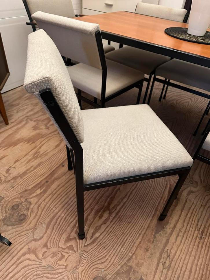 8 Vintage Pastoe Stoelen - 2 met Armleuning, Huis en Inrichting, Stoelen, Gebruikt, Ophalen