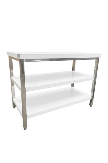 Nieuw RVS werktafel 3-laags - 120x60cm beschikbaar voor biedingen