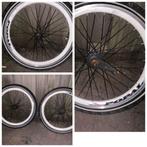 popal 20 inch wit-zwarte velgen met band, Ophalen of Verzenden, Gebruikt
