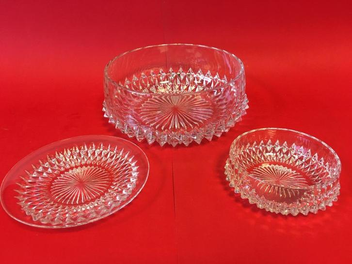 Vintage kristal servies 19 stuks, Antiek en Kunst, Antiek | Glas en Kristal, Ophalen of Verzenden