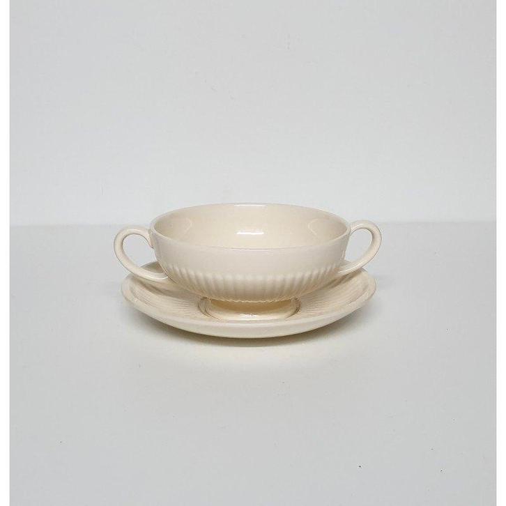 Wedgwood Edme soepkom met onderschotel, Antiek en Kunst, Antiek | Servies los, Ophalen of Verzenden