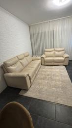 Echte leren  bankstel 3+2, Huis en Inrichting, Ophalen, Zo goed als nieuw