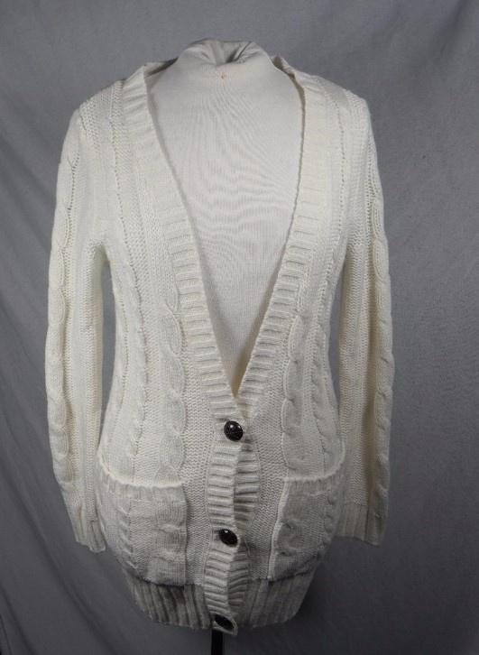 Lang crêmekleurig damesvest.Mt 34.Merk Divided, Kleding | Dames, Truien en Vesten, Zo goed als nieuw, Maat 34 (XS) of kleiner