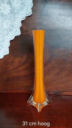 Prachtig oranje slank vaasje, Antiek en Kunst, Ophalen of Verzenden