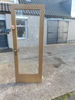 Antieke deur met glas in lood motief, Doe-het-zelf en Verbouw, Deuren en Horren, Ophalen