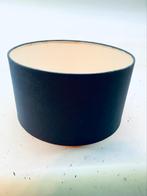 Linnen lampenkap, Huis en Inrichting, Lampen | Lampenkappen, Zwart, Rond, Ophalen of Verzenden, Minder dan 25 cm