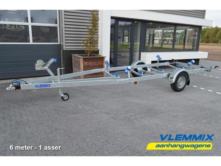 Nieuwe Vlemmix boottrailer trailer 631x220cm 1500kg VOORRAAD, Watersport en Boten, Boottrailers, Nieuw