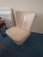 Vintage Cocktail Stoel Jaren '50/'60, Huis en Inrichting, Stoelen, Ophalen, Hout, Gebruikt, Wit