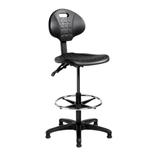 Nieuwe werkstoel / magazijnstoel werkkruk met voetenring, Zwart, Nieuw, Ophalen of Verzenden, Vst
