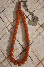 Antieke bakelieten rozenkrans met zilveren kwastje, Sieraden, Tassen en Uiterlijk, Antieke sieraden, Ophalen of Verzenden, Zilver