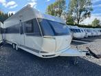 Hobby 650 KFU Prestige Stapelbedden Vastbed Rondzit treinzit, Caravans en Kamperen, Caravans, Hordeur, Bedrijf, 8 meter en meer